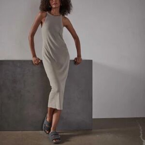 James Perse Stretch Linen Rib Tank Dress